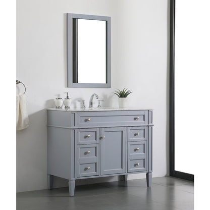 42 inch Single bathroom vanity in grey