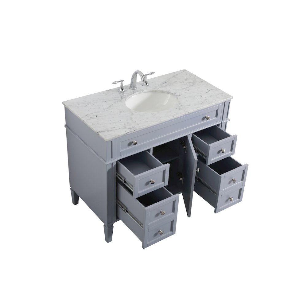 42 inch Single bathroom vanity in grey