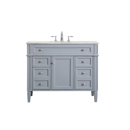 42 inch Single bathroom vanity in grey