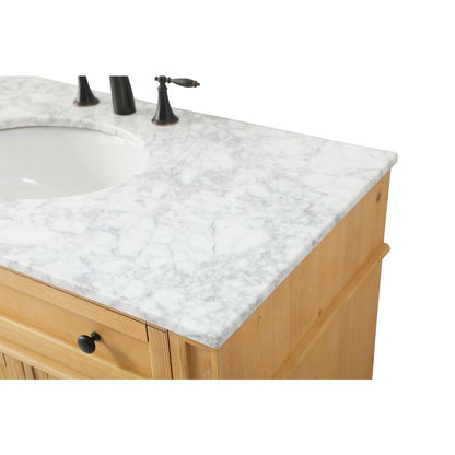 42 inch Single bathroom vanity in natural wood