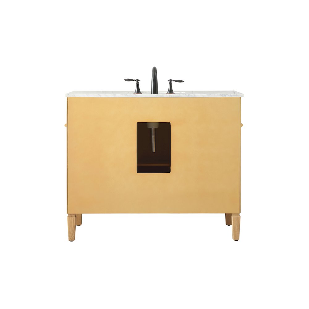 42 inch Single bathroom vanity in natural wood
