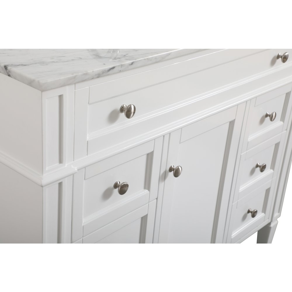 42 inch Single bathroom vanity in white