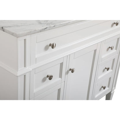 42 inch Single bathroom vanity in white
