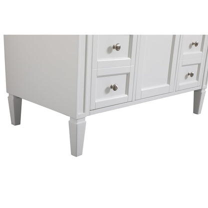 42 inch Single bathroom vanity in white