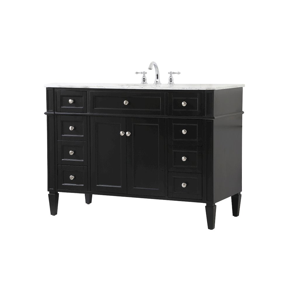 48 inch Single bathroom vanity in Black