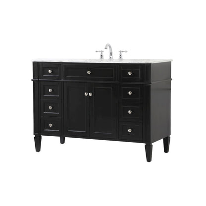 48 inch Single bathroom vanity in Black