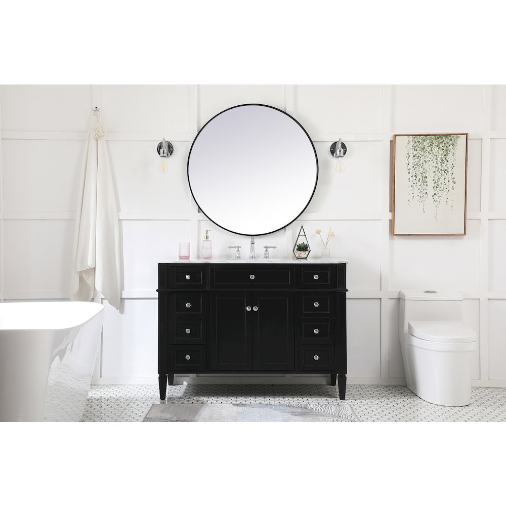 48 inch Single bathroom vanity in Black