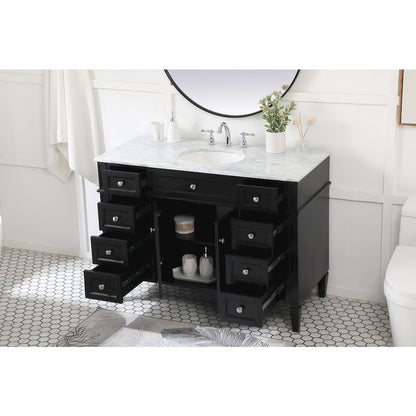 48 inch Single bathroom vanity in Black