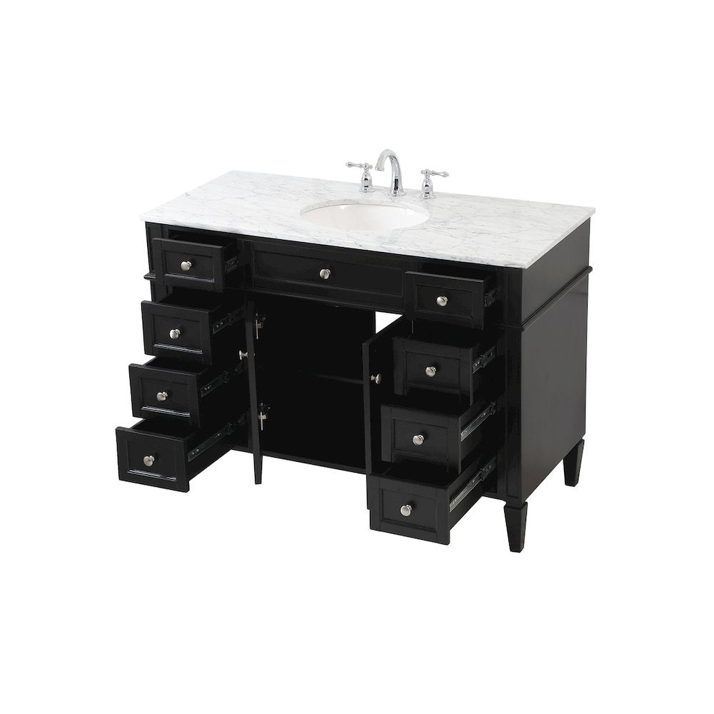 48 inch Single bathroom vanity in Black