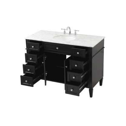 48 inch Single bathroom vanity in Black
