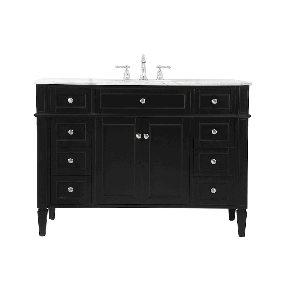48 inch Single bathroom vanity in Black