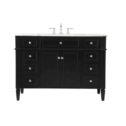 48 inch Single bathroom vanity in Black