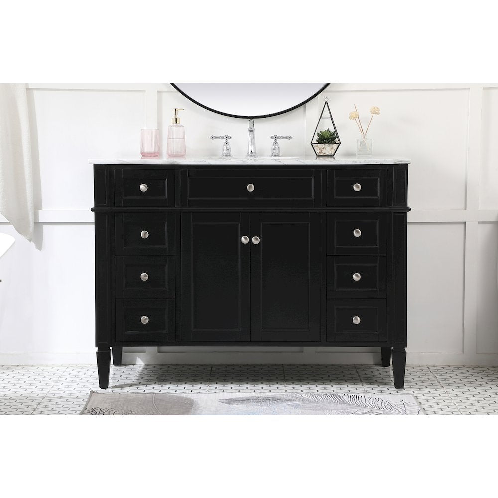 48 inch Single bathroom vanity in Black