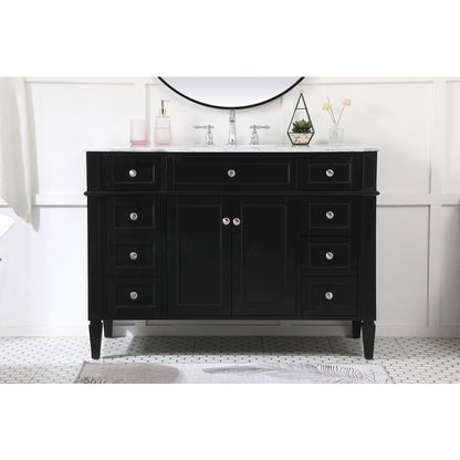 48 inch Single bathroom vanity in Black