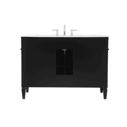 48 inch Single bathroom vanity in Black