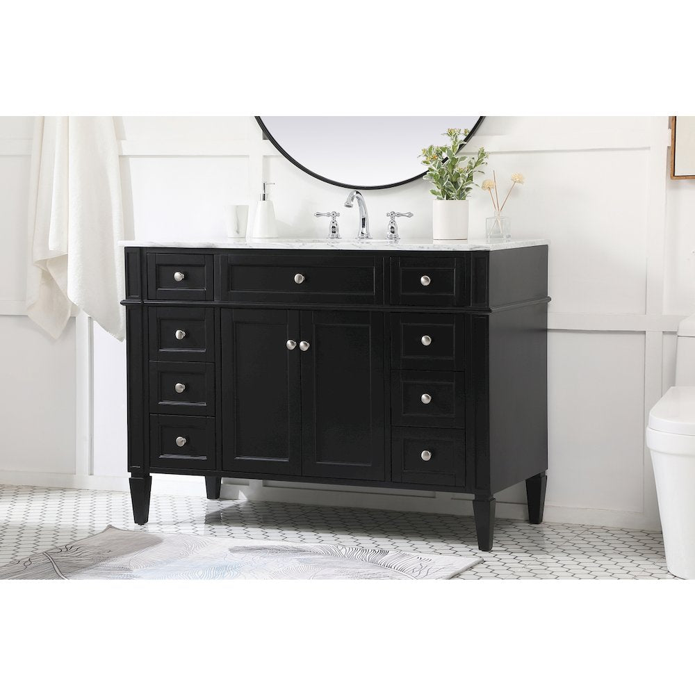 48 inch Single bathroom vanity in Black