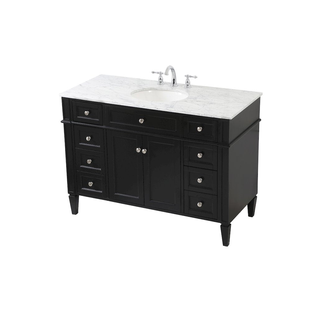 48 inch Single bathroom vanity in Black