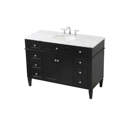 48 inch Single bathroom vanity in Black