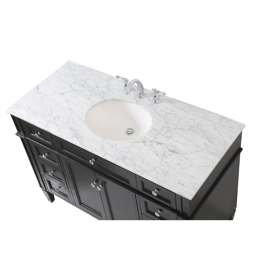 48 inch Single bathroom vanity in Black