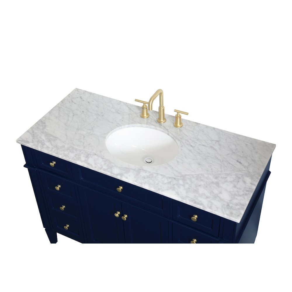 48 inch Single bathroom vanity in blue