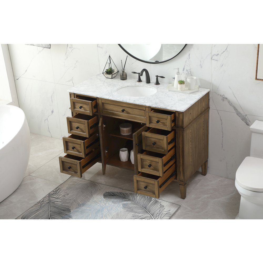 48 inch Single bathroom vanity in driftwood