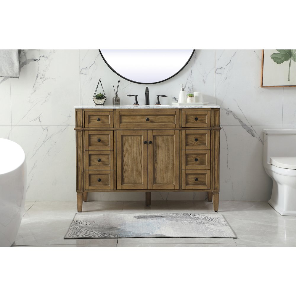 48 inch Single bathroom vanity in driftwood