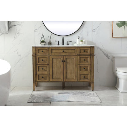 48 inch Single bathroom vanity in driftwood