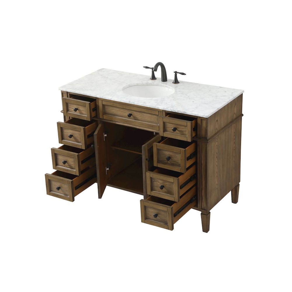 48 inch Single bathroom vanity in driftwood