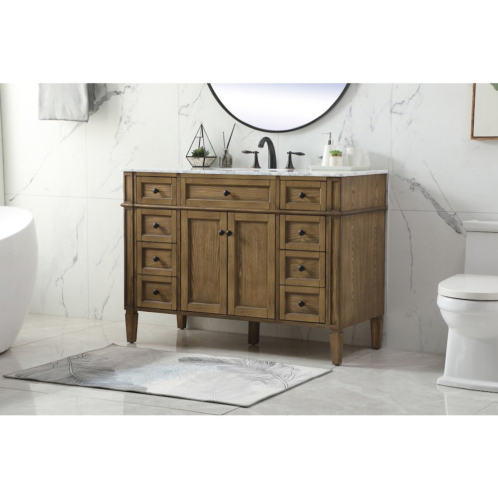 48 inch Single bathroom vanity in driftwood