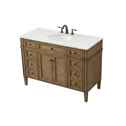 48 inch Single bathroom vanity in driftwood