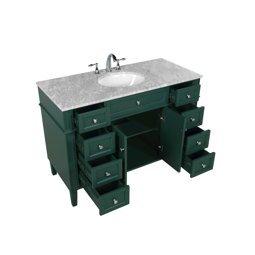 48 inch Single bathroom vanity in green