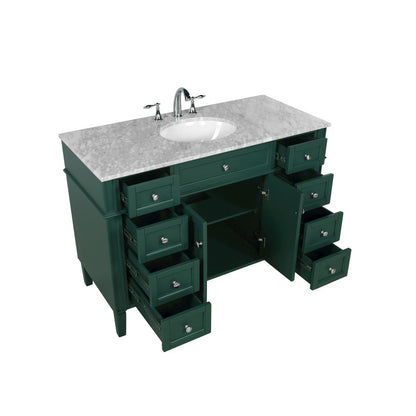 48 inch Single bathroom vanity in green