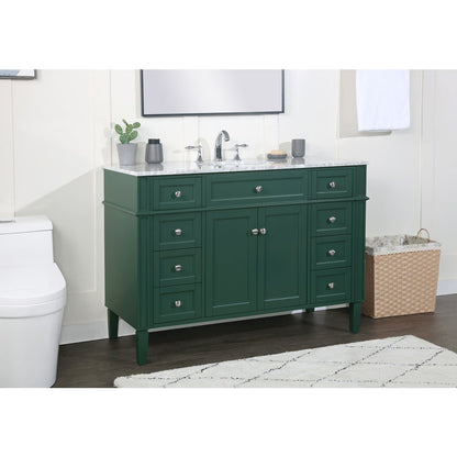 48 inch Single bathroom vanity in green