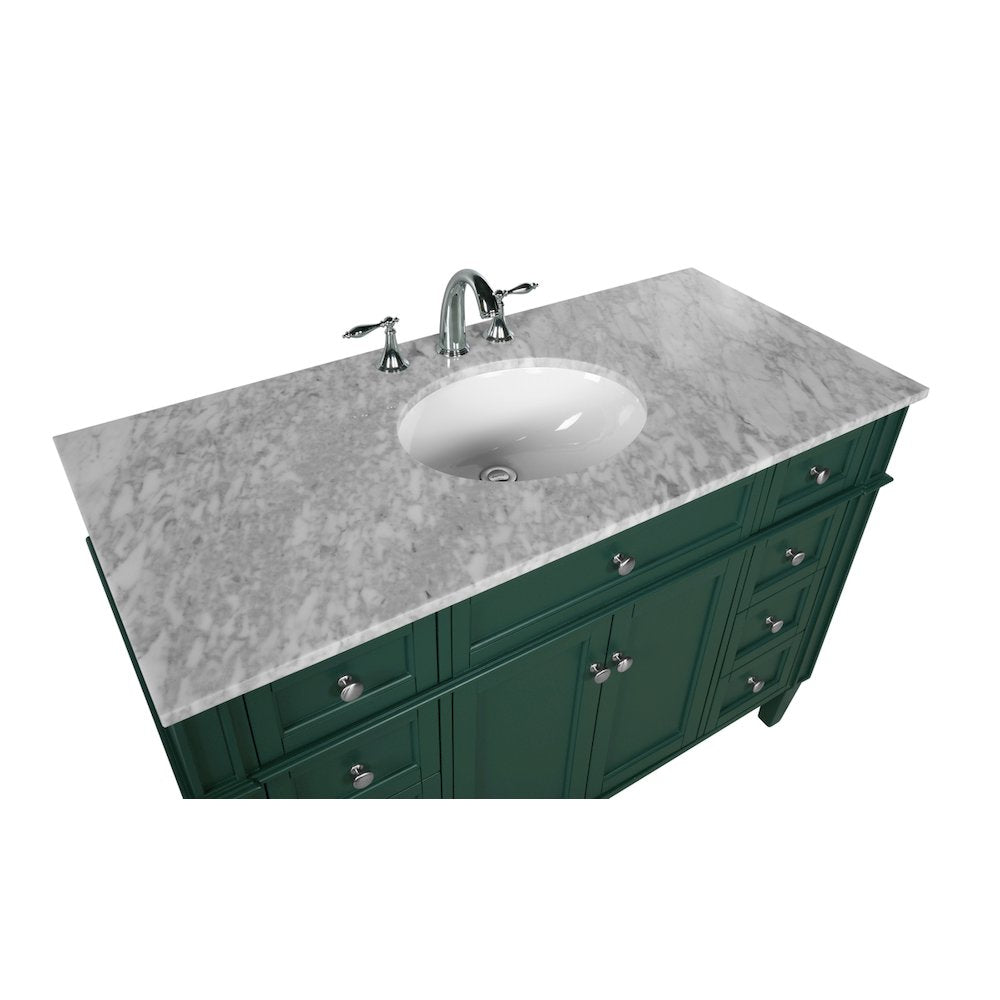 48 inch Single bathroom vanity in green