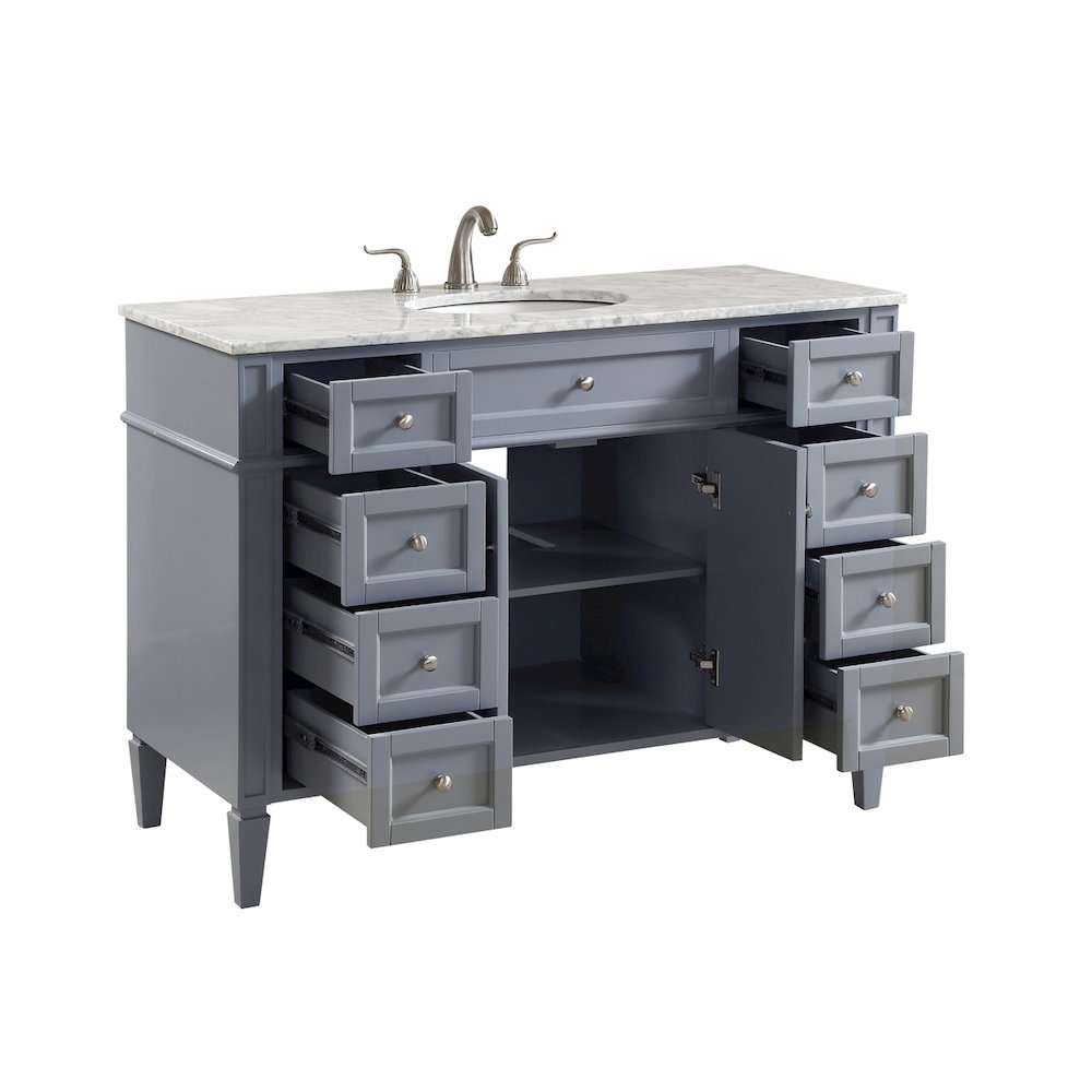 48 In. Single Bathroom Vanity Set In Grey