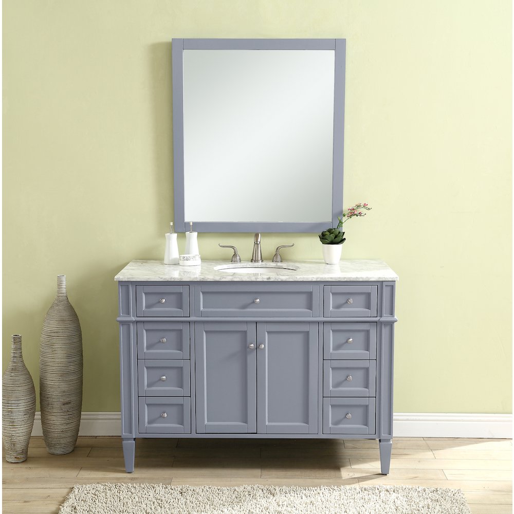 48 In. Single Bathroom Vanity Set In Grey