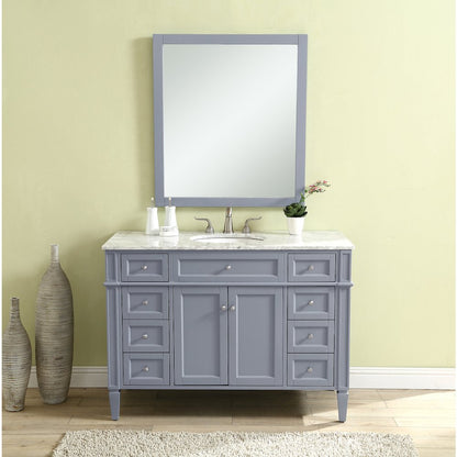 48 In. Single Bathroom Vanity Set In Grey