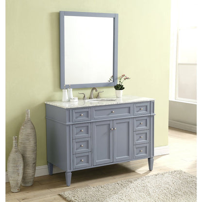 48 In. Single Bathroom Vanity Set In Grey