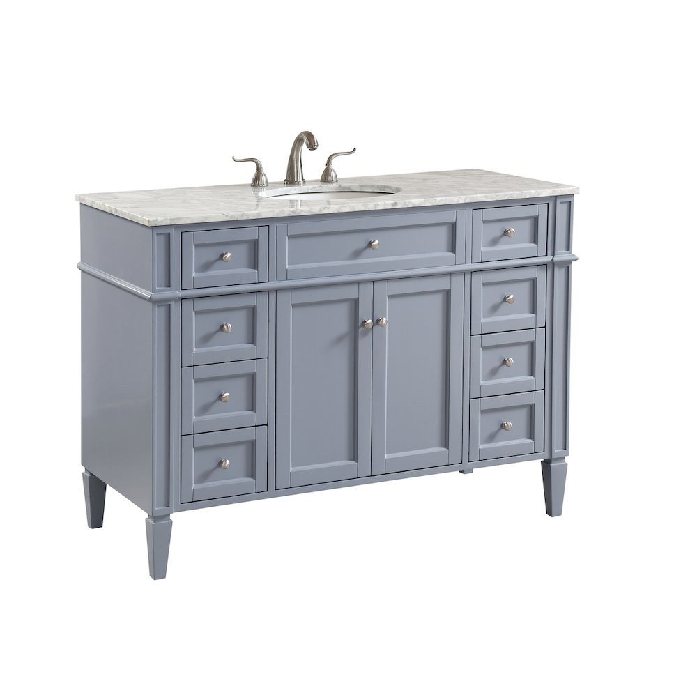 48 In. Single Bathroom Vanity Set In Grey