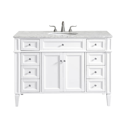 48 In. Single Bathroom Vanity Set In White