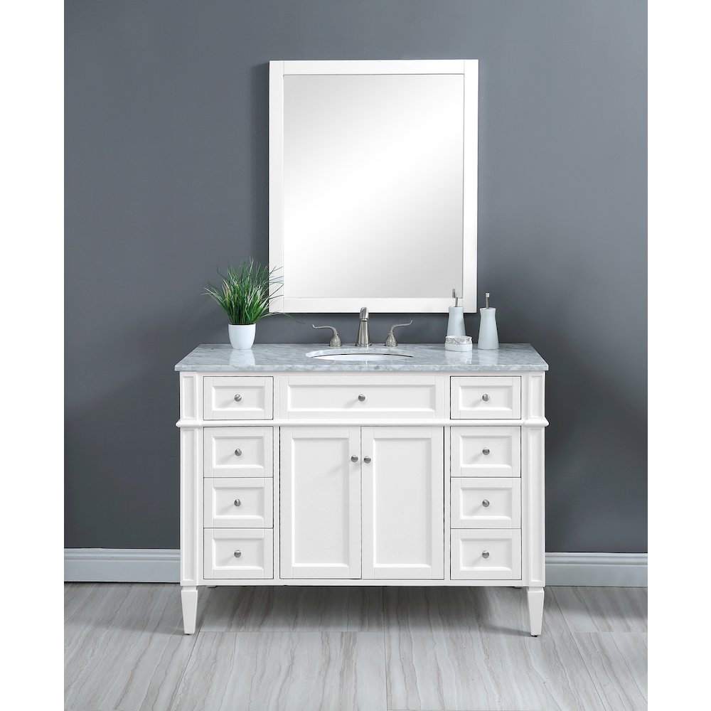 48 In. Single Bathroom Vanity Set In White