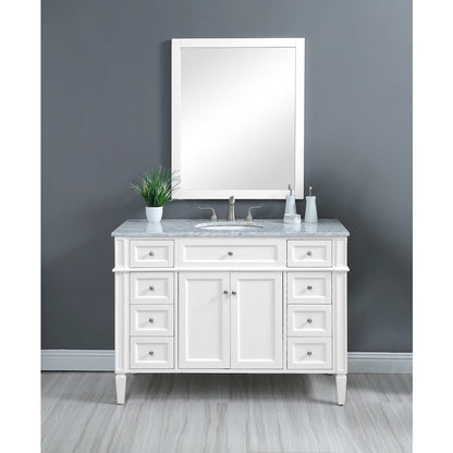 48 In. Single Bathroom Vanity Set In White