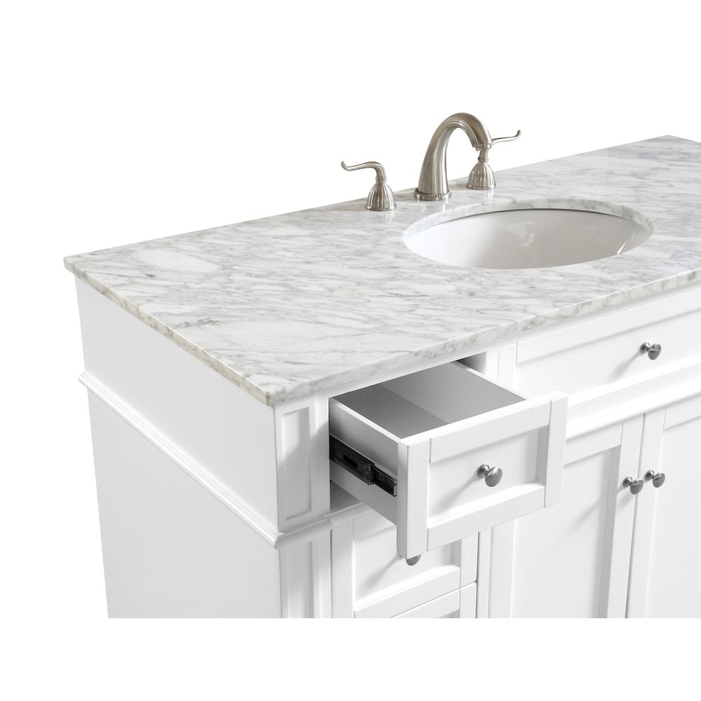 48 In. Single Bathroom Vanity Set In White