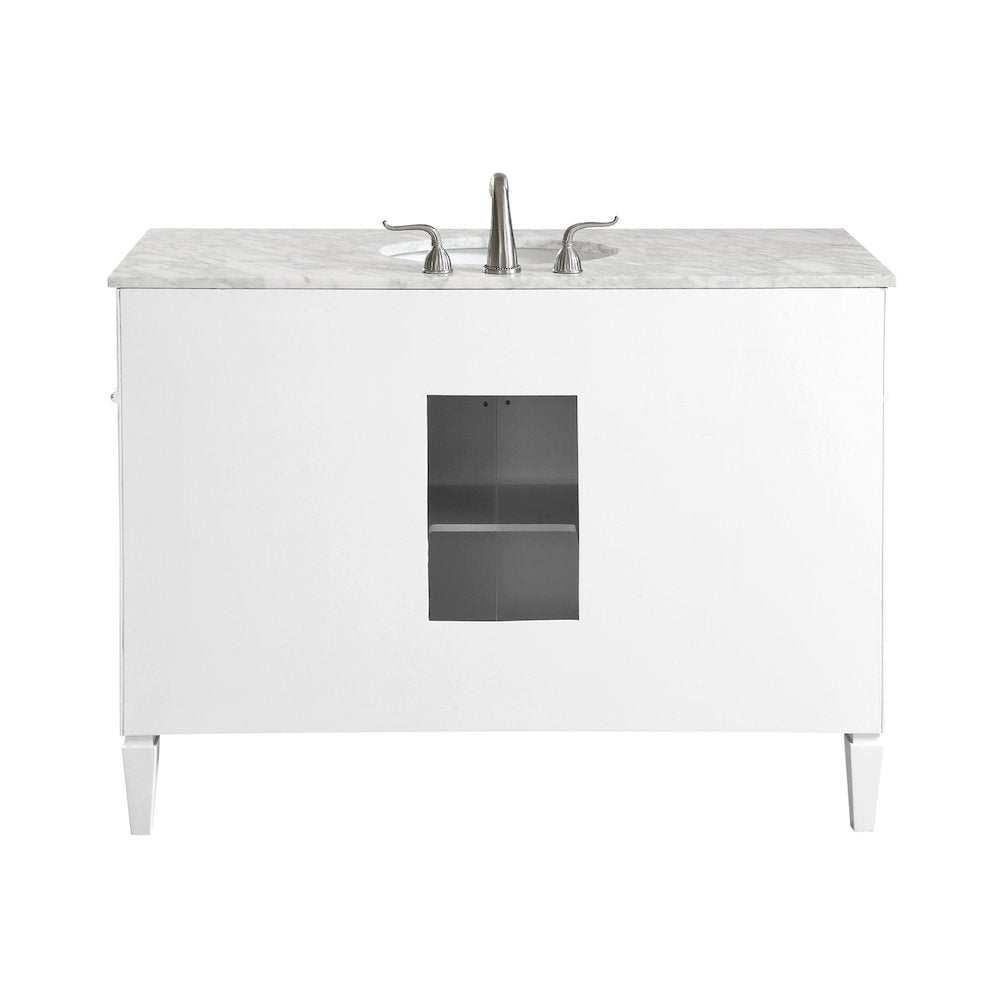 48 In. Single Bathroom Vanity Set In White