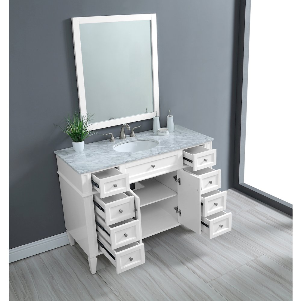 48 In. Single Bathroom Vanity Set In White
