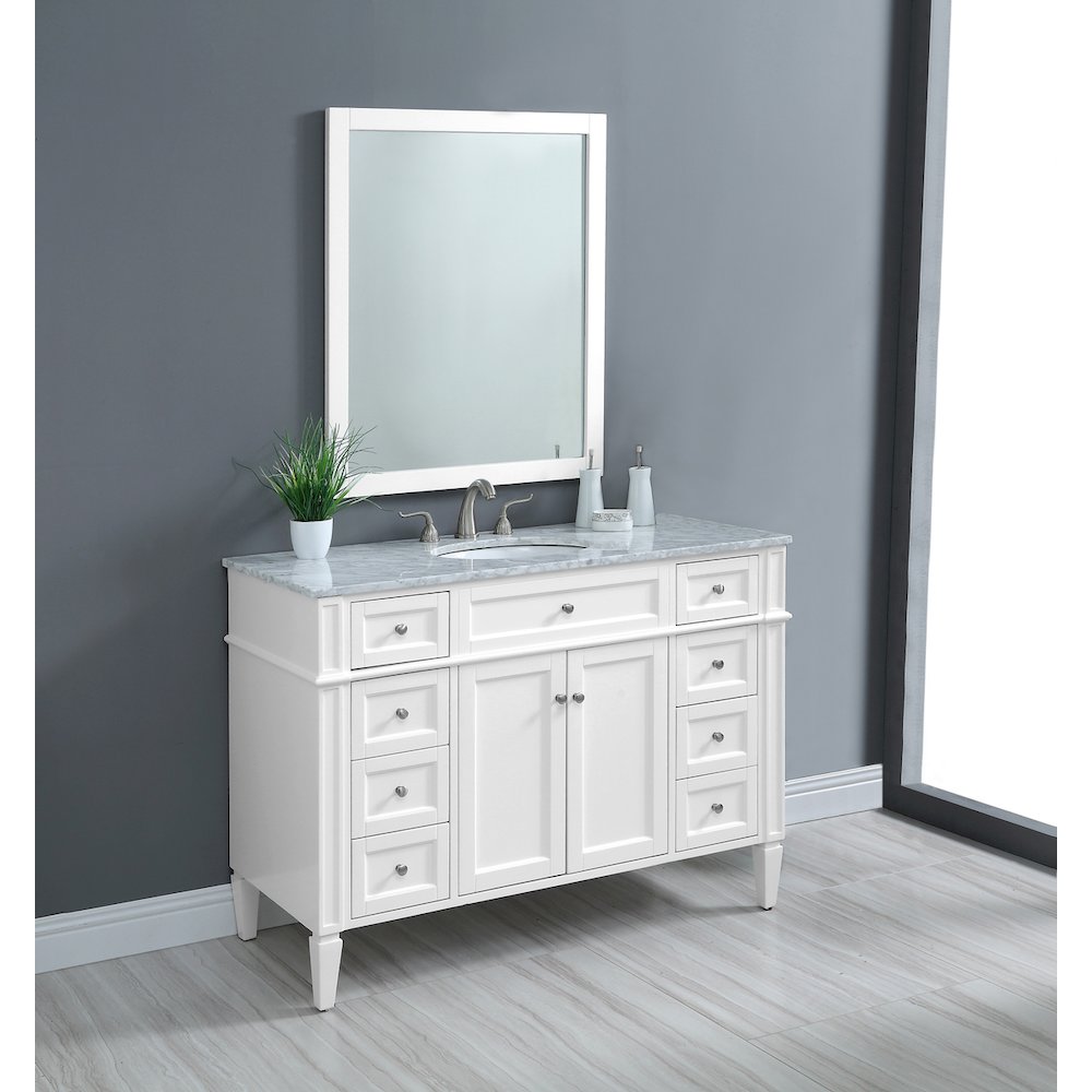 48 In. Single Bathroom Vanity Set In White