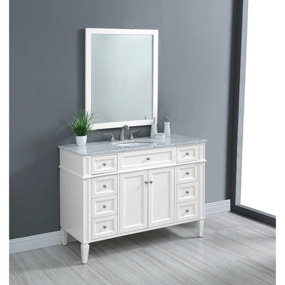 48 In. Single Bathroom Vanity Set In White