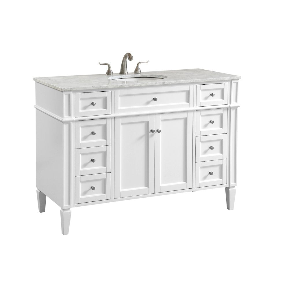 48 In. Single Bathroom Vanity Set In White