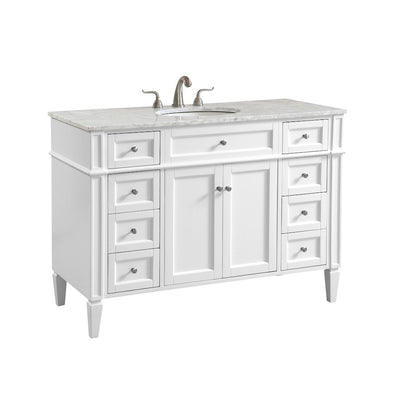 48 In. Single Bathroom Vanity Set In White