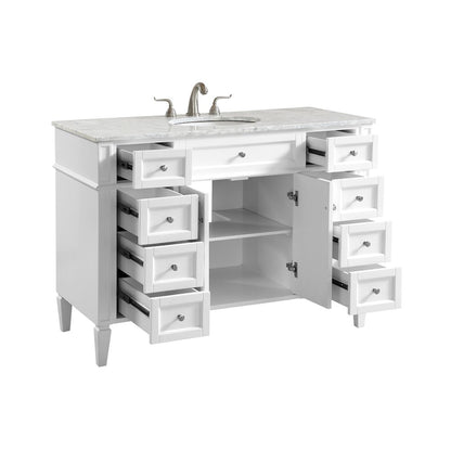 48 In. Single Bathroom Vanity Set In White